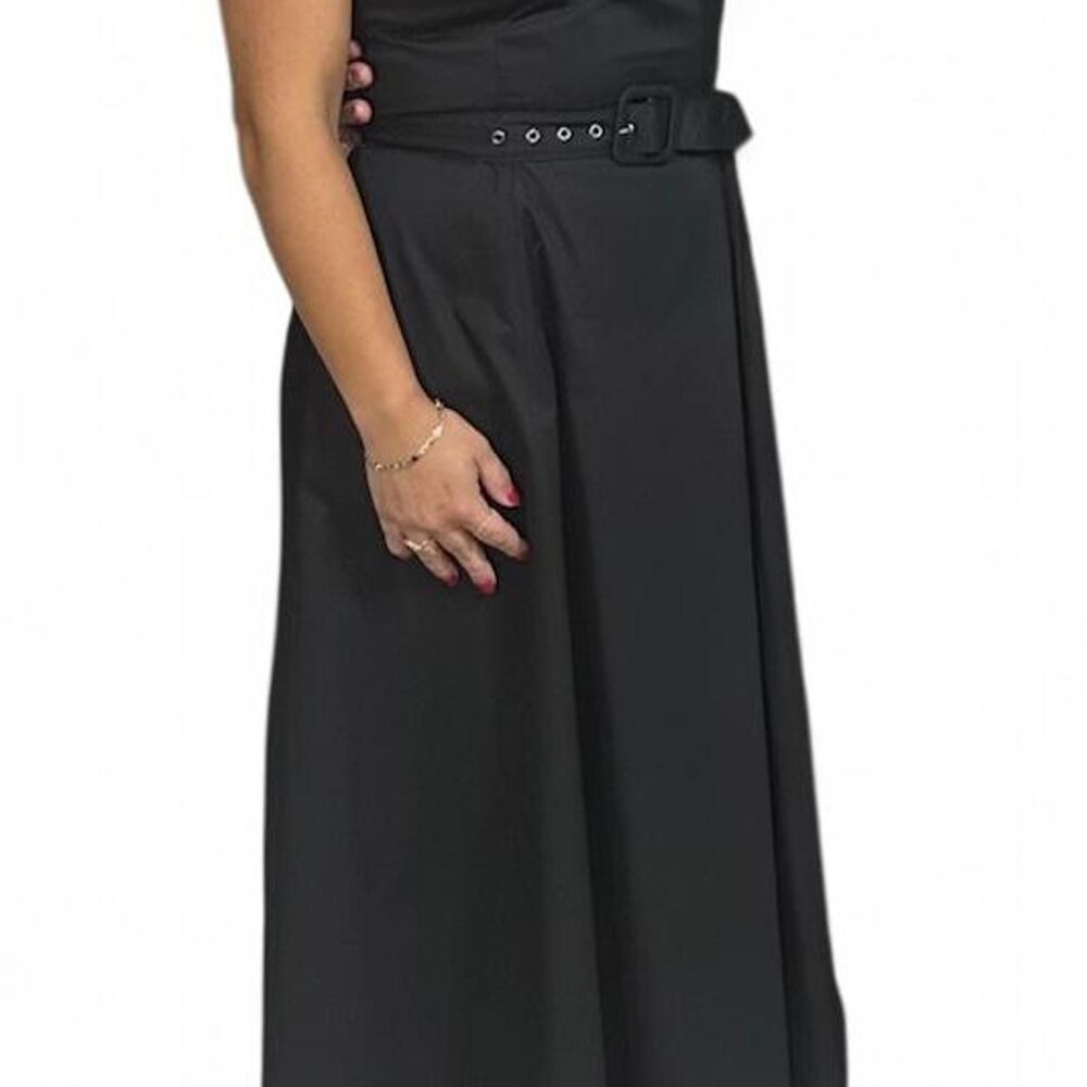 Joie Black Strapless Belted Midi Dress - Size 8